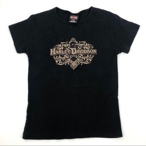 HARLEY DAVIDSON Black Short Sleeve T Shirt sz L🌻